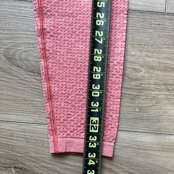 GYMSHARK Vital Seamless Coral Marl Leggings - Size Large - Picture 16 of 16